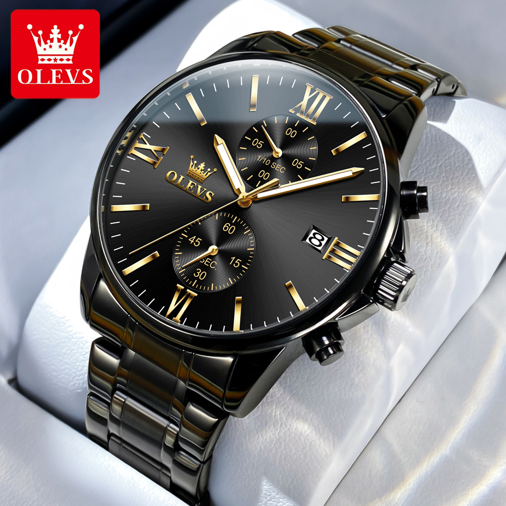 Luxury Watch Investment - OLEVS 2886 Klasik Siyah Kuvars İzle