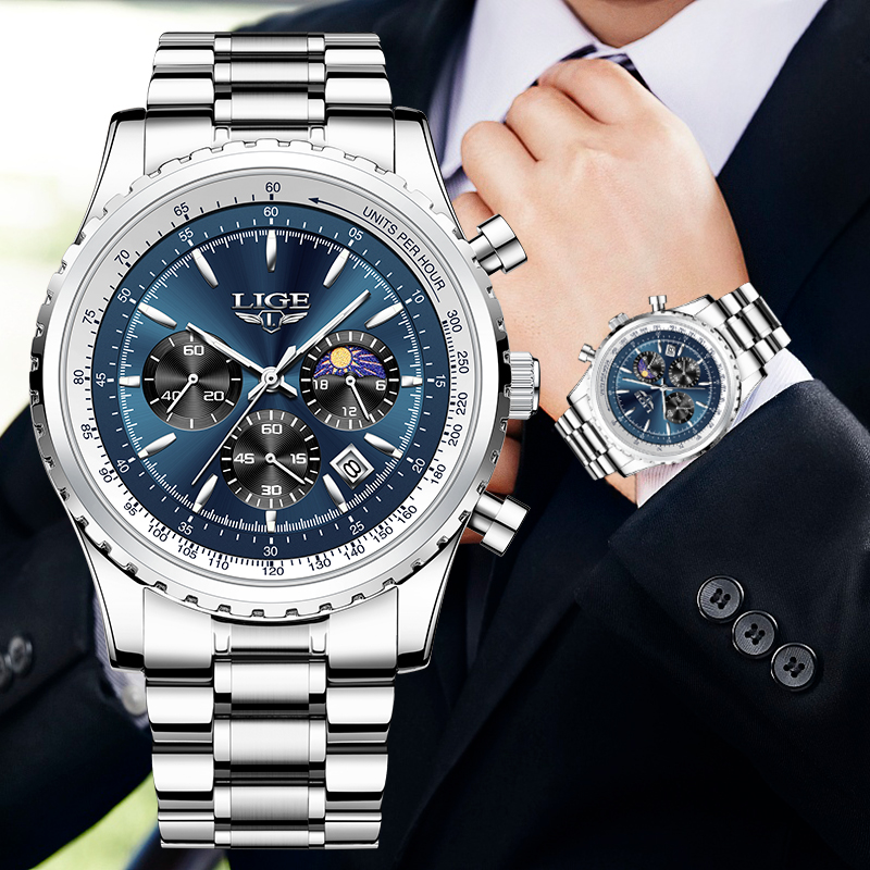 LIGE marka lüks kuvars adam iz - Luxury Watch Investment incelemesi ve fiyatı