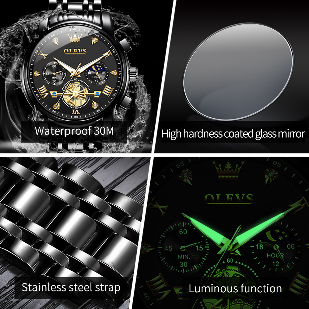 OLEVS Yepyeni Lüks Kronograf S - Luxury Watch Maker incelemesi ve fiyatı