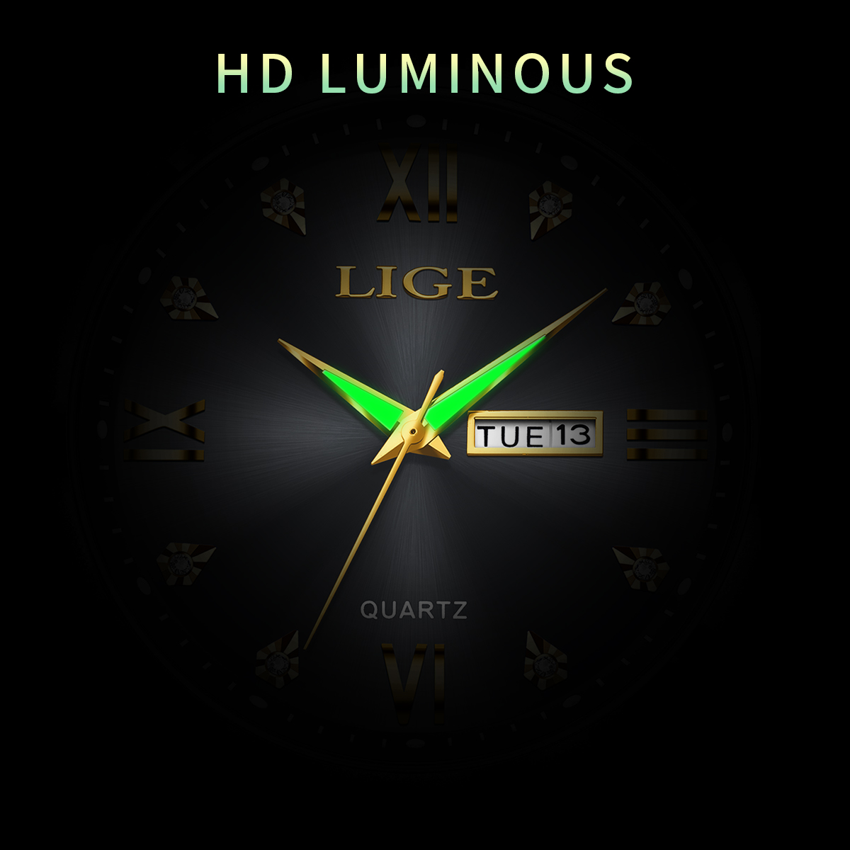 LIGE Yeni erkek Lüks İzle İş Ü - Luxury Watch Top 10 incelemesi ve fiyatı