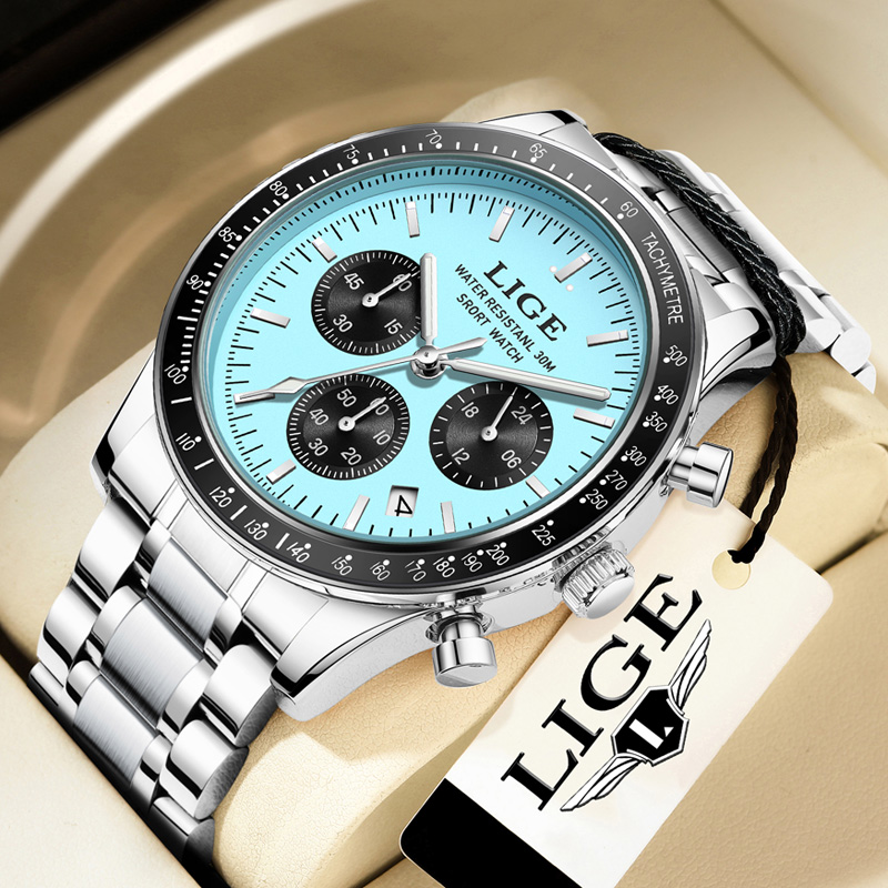 LIGE Üst Marka Lüks Yeni Erkek - Luxury Watch Maker incelemesi ve fiyatı